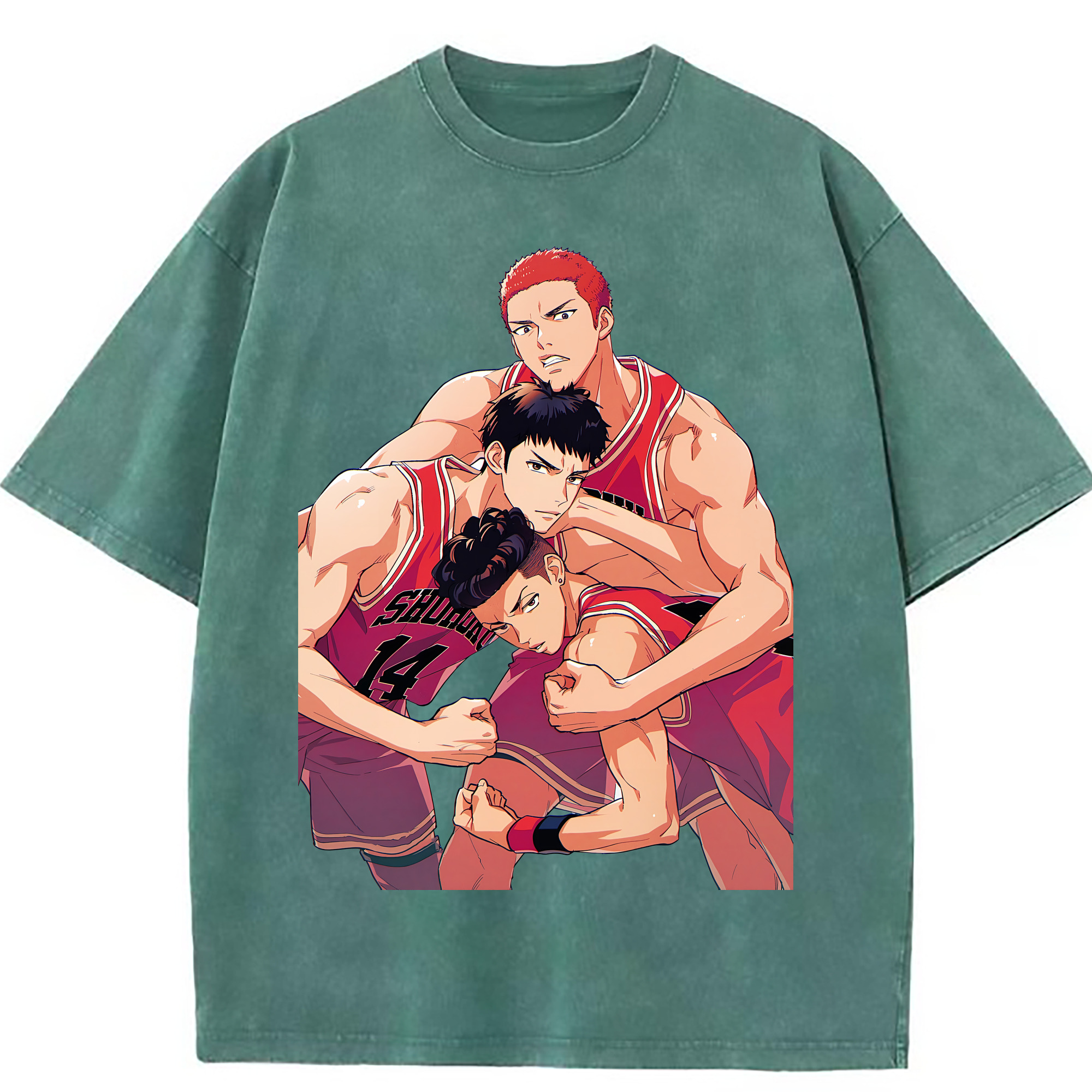 （画像用） SLAM DUNK／スラムダンク 綿100% ヴィンテージ風 半袖Tシャツ（フロントプリント）